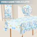 81 PCS Elephant Party Tableware Supplies, Disposable Blue Plates Cups Napkins Tablecloth Elephant Dinnerware Set for Anniversary Baby Shower Birthday Party Thanksgiving Christmas Decor, Serves 20