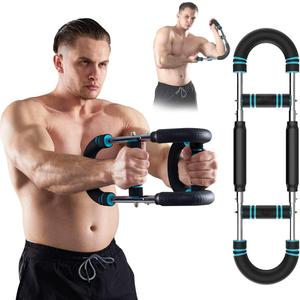 HOTWAVE Twister Arm Exerciser, Adjustable Spring Workout Bar, Forearm Triceps Chest Enhanced Exercise Strengthener, Portable Home Fitness Equipment HOTWAVE Twister Arm Exerciser, Adjustable Spring Workout Bar, Forearm Triceps Chest Enhanced Exercise Strengthener, Portable Home Fitness Equipment