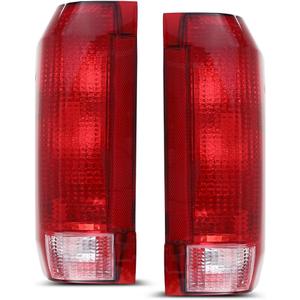 G-PLUS Tail Lights w/o Blubs Compatible with Ford F150/Bronco 1990-1996,Fit F250 F350 1990-1997 Red Lens Left & Right Faros Traseros Luces Traseras Assembly