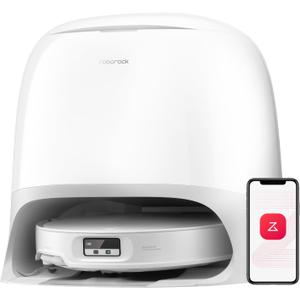 roborock Qrevo CurvX Robot Vacuum and Mop, 22,000Pa Suction, 3.14 Ultra Slim, Zero-Tangling Design, Reactive AI Obstacle Recognition, AdaptiLift Chassis, Auto Hot Water Mop Washing & Drying