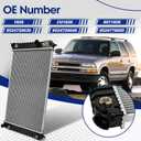 Orceed Engine Coolant Radiator Assembly with Transmission Oil Cooler, Fit for Chevy Blazer & S10, GMC Jimmy & Sonoma, Isuzu Hombre, Oldsmobile Bravada 4.3L, Automatic Transmission