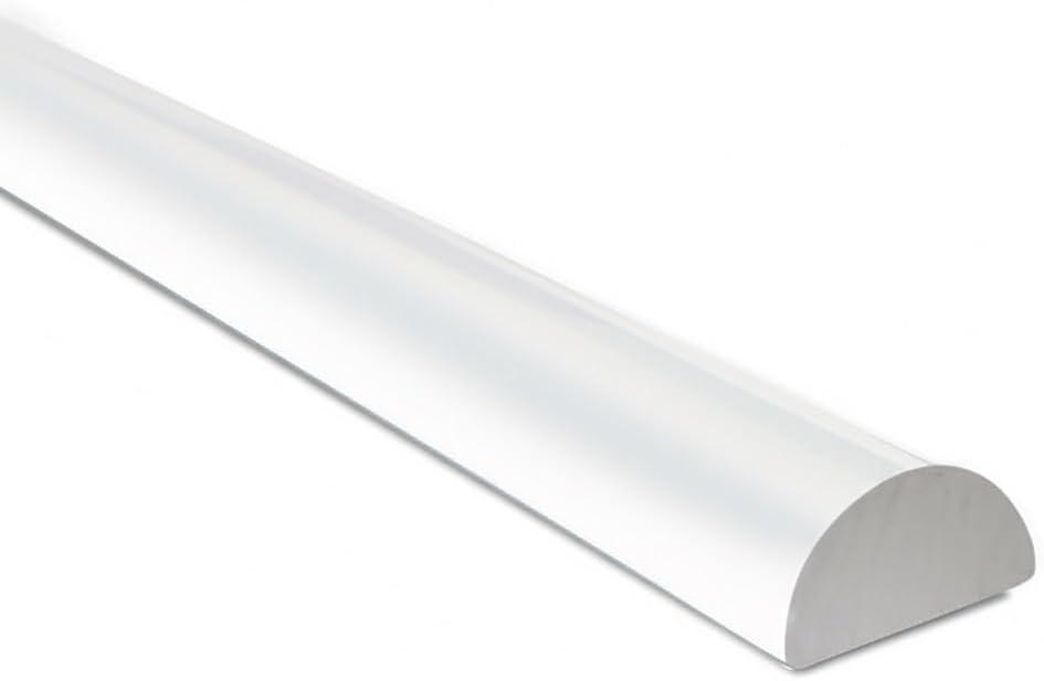 Clear Acrylic Shower Threshold 1/2" X 1/4" (WxL), Transparent Shower Dam Shower Splash Guard 39" Long,Half Round,Peel and Stick Water barrier for Shower Floor DIY