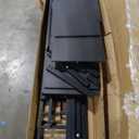 KEIKI Queen Size Loft Bed with L-Shaped Desk, Charging Station, Wardrobe & LED Light, Heavy Duty Metal Bed Frame w/Guard & Ladder for Teens Adults, No Box Spring Needed, Black