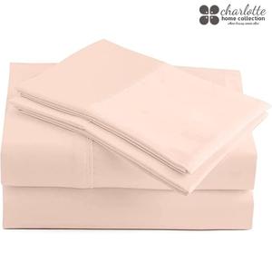 CharlottelyHues 1000 Thread Count Sheet Set 4 Piece 100% Egyptian Cotton Sheets 18Inch Deep Pocket Luxury Hotel Quality Long Staple Sateen Weave Breathable Cooling Sheet Set - California King (PINK)