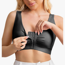 Compression Bras for Women Post Surgery Front Closure Mastectomy Bra Surgical Adjustable Straps Wirefree, Size L