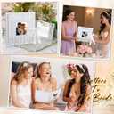 Fullhawl Letters To The Bride Scrapbook 8x8 Inch Bride Memory Book DIY Wedding Photo Album with Stickers and Markers for Wedding Engagement Bridal Shower Gifts Party Supplies, 40 Sheets