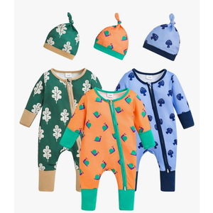 Renotemy Newborn Baby Boy Girl Clothes Unisex Jumpsuits Coming Home Outfit Gifts 2 Way Zipper Romper for Boy 6-12M