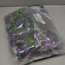 Artificial Fake Hanging Flowers Plants for Outdoor Spring Summer Decoration,2 PCS Faux Silk Daisy with Eucalyptus Leaves,UV Resistant Look Real for Outside Home Planter Porch Patio Balcony Yard Decor (Double Purple)