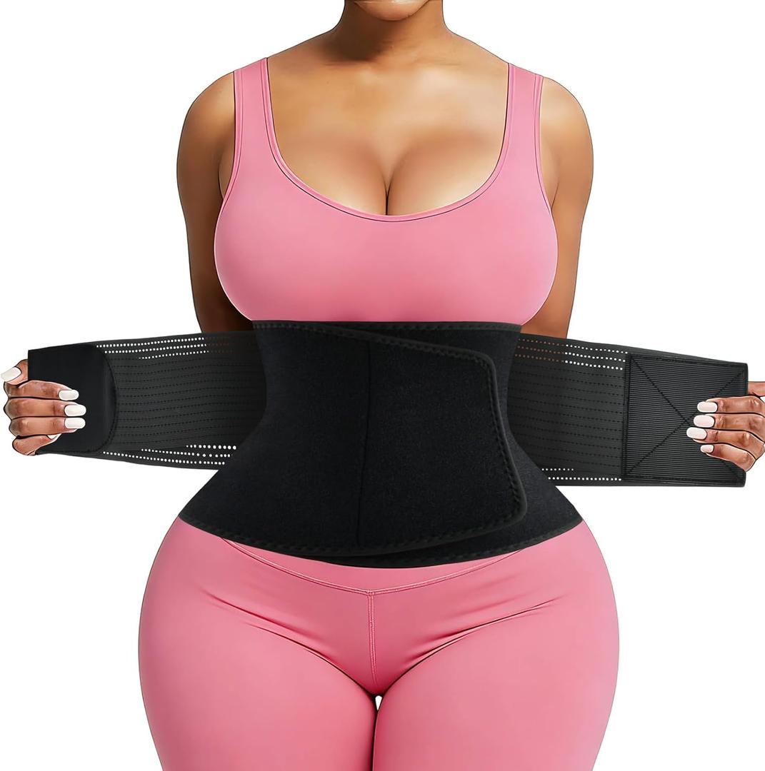 Lisacool Waist Trainer for Women Waist Sweat band for Women Sweat Band Waist Trimmer,Belly Belt,Waist Trainer,Cincher Trimmer (Medium)