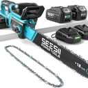 SEESII 40V Electric Chainsaw Cordless 18-Inch with 2 x 5.0Ah Batteries