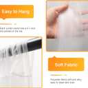 Fomcet Ivory Tulle Backdrop Curtains with Lights String 10FT X 8FT Sheer Curtain with Lights Tulle Curtains Backdrop for Wedding Birthday Party Baby Shower Photo Shoot (2 Panels 5x8FT)