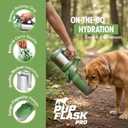 PupFlask Pro Dog Water Bottle | 30 or 50 OZ Double Wall Insulated Stainless Steel | Built-in Flip Cup Bowl | Leak Proof Cap | 24+ Hour Cold Water | Small & Large Dogs | Portable Pet Hydration Bottle