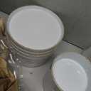  Dinnerware Sets for 4, 12 Pieces Ceramic Plates and Bowls Set