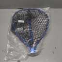 Floating Telescoping Rubber Fishing Net with Handle Lightweight Fly Fish Net Silicone Foldable Freshwater and Saltwater Extendable Fishpond Kayak Fish Landing Net (Blue:1 section pole-37.4")