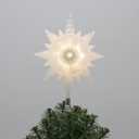 Philips 12" Frosted Star Treetopper with Coil - 3 Light Functions with Control Box - Indoor Use - 10 Bicolor Microdot LEDs - 72" Lead-in