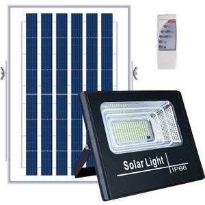 UT Solar Outdoor Security Light - 87 LEDs, Equiv. 40W LED Flood Light, IP66 Waterproof with Remote Control, Auto Dusk to Dawn Sensor for Yard Porch Balcony