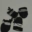 YAODHAOD Dog Shoes for Small Dogs, Puppy Dog Boots & Paw Protector for Winter Snowy Days, Anti-Slip Sole Dog Booties for Indoor Hardwood Floor 4PCS (Black, Size: 4)