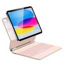 HOU Keyboard Case for iPad 10th Generation, Organic-Silicon PU, Magic Magnetic Stand Keyboard for iPad 10 with Multi-Touch Trackpad, Floating Design, 7 Colors Backlit, Bluetooth