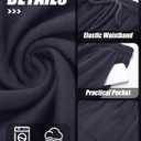 Evervibe 3 Pack Men's Big and Tall Sweatpants Athletic Workout Lounge Pants Plus Size Drawstring Joggers with 3 Pockets(Black, Dark Gray, Dark Blue Gray, 5X-Large)