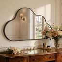 Decorative Cloud Wall Mirror with Frame for Kids' Room, Living Room, Hallway, Entryway