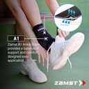 Zamst A1 Black Ankle Brace for Sports - Breathable Sports Ankle Support for Men and Women with Adjustable Three Way Straps for Moderate Lateral Ankle Sprain - Left, Large: Amazon.com: Industrial & Scientific