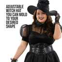 Morph Black Witch Costume Womens With Hat, Black Witch Dress For Women, Halloween Costumes For Women Adult (X-Large)