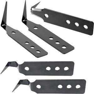 Professional Car Windshield Removal Tool Kit, Black Metal, 3.35 Inch Length, Hook and Straight Knife Design for Auto Glass Installation