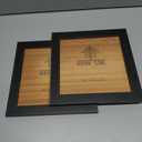 Rustic Wooden Square Picture Frames 8x8 - Set of 2 - Natural Solid Eco Wood with Real Glass for Wall Mounting and Tabletop Photo Frame - Black Charcoal