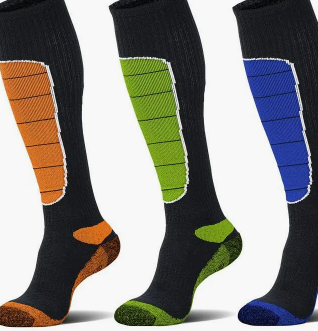 Hylaea Merino Wool Ski Socks, Cold Weather Socks for Snowboarding, Snow, Winter, Thermal Knee-high Warm Socks, Hunting (3 Pairs))