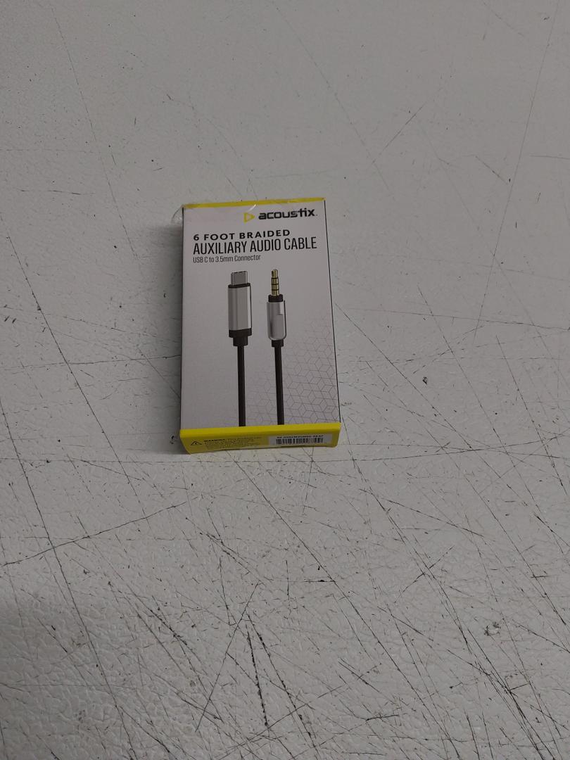 Acoustix 6 Foot Braided Auxiliary Audio Cable