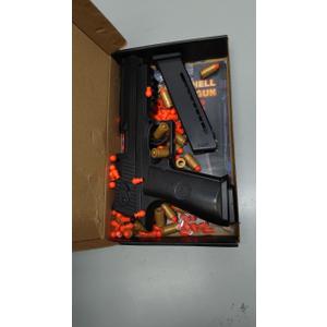 Automatic Shell Ejecting Toy Gun with 100 Soft Bullets,Realistic Toy Gun Pistol,Christmas Birthday Gifts for Kids Adults Boys Age 8+(Black)