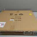 Yihui Arts Hand Painted Framed Blue Flower Canvas Wall Art with Gold Foil