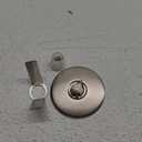 Newhouse Hardware BR5W Unlighted Doorbell Button, 1-Pack, Brass