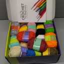 Crochet Kit for Beginners with Yarn, Beginner Crochet Kit for Adults and Kids, 21 Hooks, Knitting Kit Bag, Instructions Step-by-Step Video Tutorials, Plus Crochet Accessories Supplies, Crochet Gifts