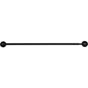TYRON 1 Pack Magnetic Curtain Rod for Metal Door Adjustable 30-40 Inch, 3/8 in. Diameter, French Door Magnetic Cafe Curtain Rod(Black)