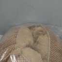 INVENHO Dog Bed Medium Size, Orthopedic Warming Soft Calming Sleeping Durable with Anti-Slip Bottom (M (30"x24"x9"), Dark Brown)