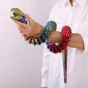 41.7in Giant 3D Printed Snake Realistic Large Toy Snake Figurine, Flexible Snake Model with Noctilucent Movable Teeth for Large 3D Printed Animals Collectors, Stress Relief Fidget Toy