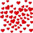 120 Pcs 3D Heart Wall Stickers Valentines Day Wall Decorations Waterproof Red Heart Walls Decals Love Hearts PVC Walls Stickers Decal for Wedding Anniversary Party Bedroom Home School Office Decor