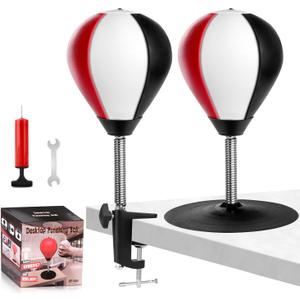 Desktop Punching Bag, Super Strong Suction Boxing Bag Speed Balls, Stress Buster with Suction Cup for Office Table and Counters, Fun Gift for Boss or Coworker
