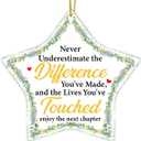 Retirement Gift for Man Woman, Coworker Gifts for Leaving Farewell Going Away New Job, Retired Star Shaped Acrylic Hanging Ornament (B1)