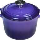 Flavehc Dutch Oven Pot with Lid 1.8 qt Cast Iron Dutch Oven for Bread Baking Purple Enameled Cast Iron Rice Pot with Handels