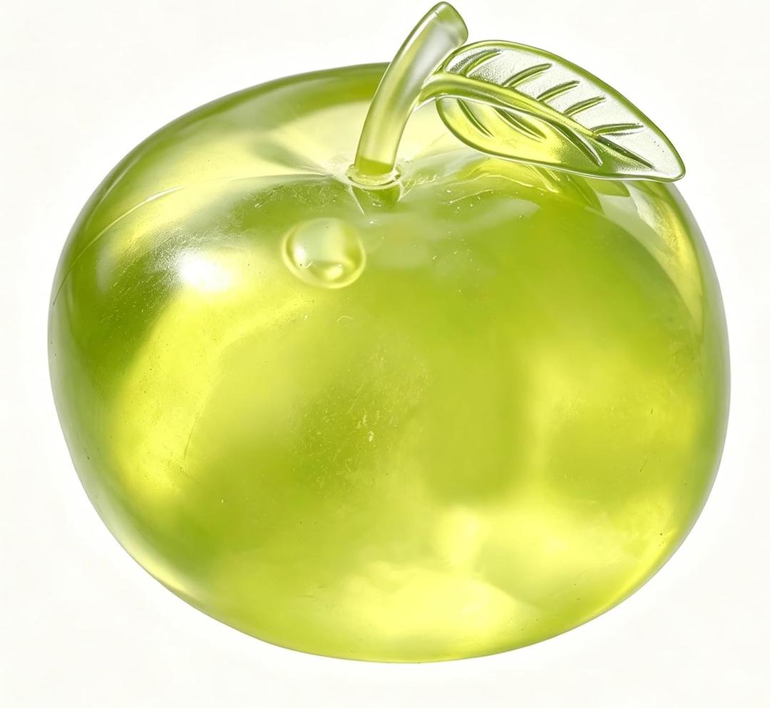 Apple Squishy, Slow Rising Stress Relief, 2026 New Realistic Green Apple Shaped Squeezes Balls, Soft Cute Fruit Anxiety Relief for Office Home Travel (Green)
