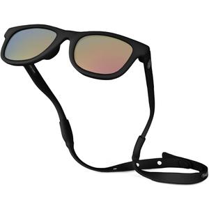 Polarized Baby Sunglasses With Strap - Unbreakable Flexible Infant Sunglasses For Toddlers Newborns 0-24 Months (Black)