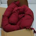 Wheelchair Cushions,Pressure Pain Relief Accessories with Armrest Covers,Supports Coccyx & Back, Non-Slip Fits 18 Wheelchair with Full Arms(Burgundy)