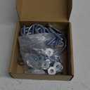 Therwen 16 Sets Round U Bolts Zinc Plated Steel Round Bend U Clamp with Nut Plate Washer (M8 x 40 mm X 65 mm)