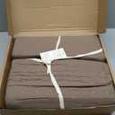 EVERGRACE Cross Stitch Pre-Washed Cotton Quilt Bedding Set Queen Size, Oversized 3 Pieces Lightweight Bedspread Coverlet for All Season, with 2 Matching Shams, Mocha Brown, 92"x96"