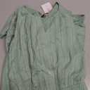 MEROKEETY Women's 2026 Summer Casual Mini Sundress Beach Vacation Sleeveless V Neck Flowy A Line Dress with Pockets, Mint, XL