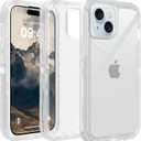 for iPhone 14 Case Clear, Anti-Yellowing, Shockproof Protective Transparent Case, Triple-Layer Heavy Duty Protection Phone Case Cover for Apple iPhone 14 6.1", Crystal Clear