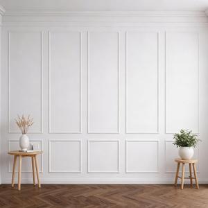Pangda Peel and Stick Wall Molding Kit, 3D Premade Accent Molding Wainscoting Panel for Interior Wall Moulding Decor, Ready to Assemble Wainscoting Accent Panel