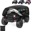 Large Kids Car Cover，Heavy Duty 900D Power Wheels Cover Waterproof All Weather，Kids Ride On Car Covers with Nano Coating,Windproof Buckle & 3 Reflective Strips,Universal Childrens' ride-on Accessories